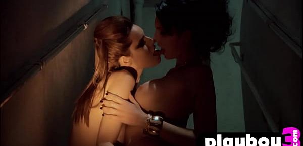 Two wet big boobs friends enjoyed hot kissing and they really enjoyed it